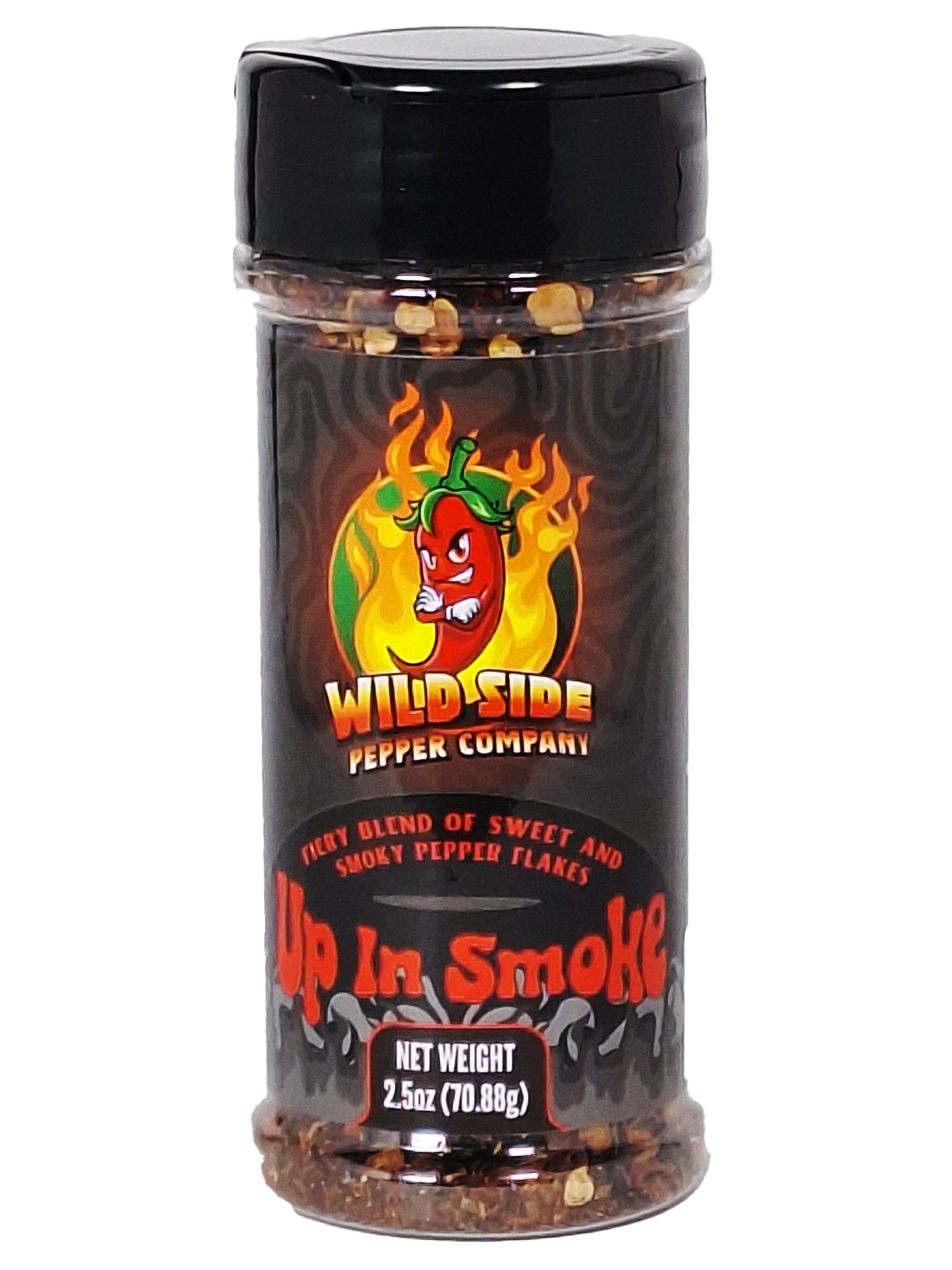 Dive into the wildly bold smoky flavor of Up In Smoke - Wild Side Pepper Flakes!
This fiery blend of sweet and smoky peppers delivers just the right amount of heat, turning any dish into a wild smoky party.