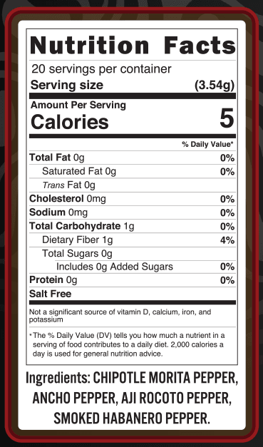 Dive into the wildly bold smoky flavor of Up In Smoke - Wild Side Pepper Flakes!
This fiery SALT FREE blend of sweet and smoky peppers delivers just the right amount of heat, turning any dish into a wild smoky party.
