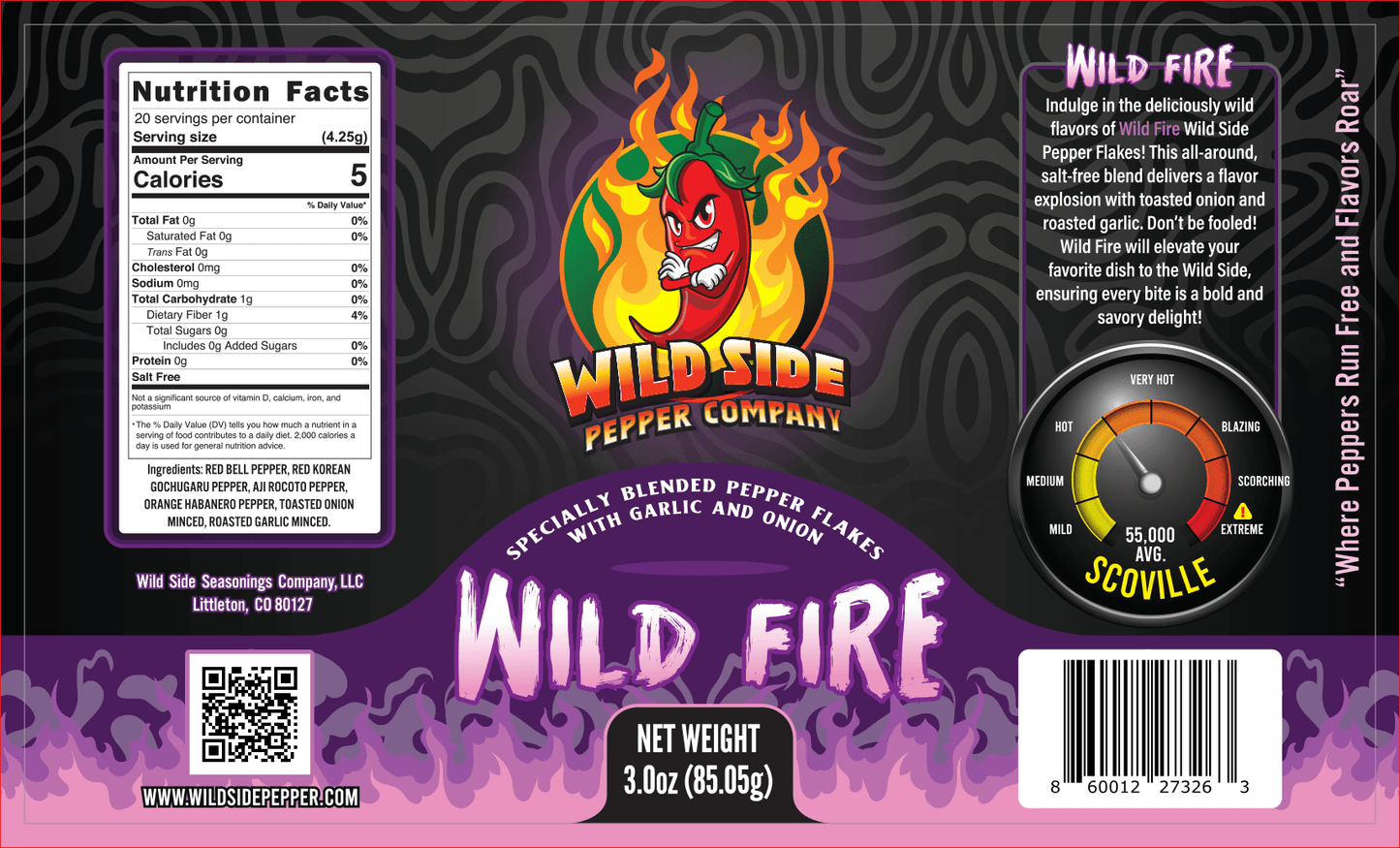 HOT Pepper Flake - Salt-free blend seasoning delivers a flavor explosion with toasted onion and roasted garlic.