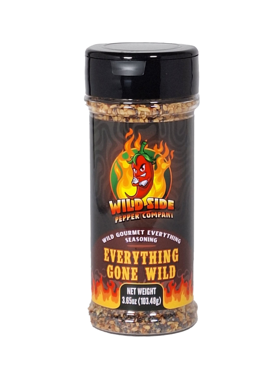 Jar of Wild Side Pepper Company - Everything Gone Wild pepper flakes