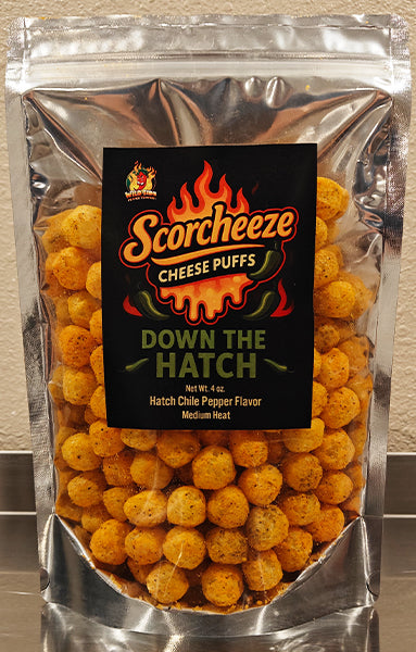 Scorcheeze - Down The Hatch - Cheese Puffs - Medium Heat - Cheese Balls