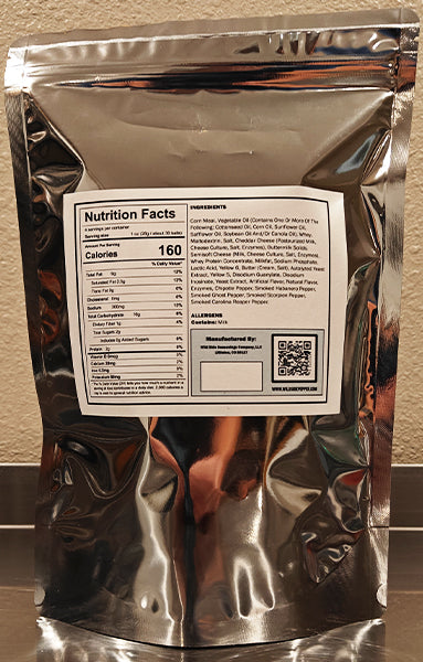 Scorcheeze Cheese Puffs balls Nutrition Facts Smoke Bomb Extremely HOT