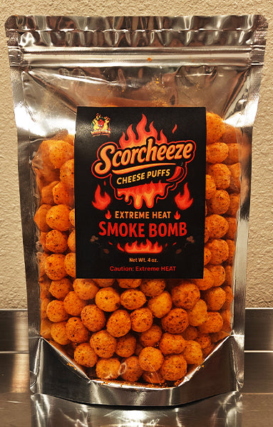 Scorcheeze Cheese Puffs Smoke Bomb Extremely HOT - Cheese Balls