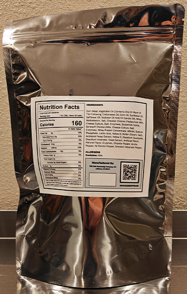 Scorcheeze Up In Smoke - Smokey Cheese Puffs - Medium Heat - Smokey Cheese Balls - Nutrition Facts