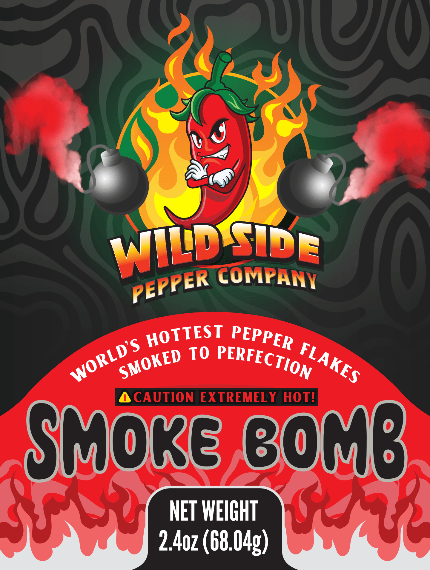 Smoke Bomb - Worlds Hottest - HOT Pepper Flakes - Wild Side Pepper Company
