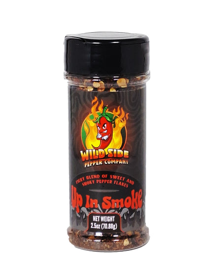 Jar of Wild Side Pepper Company - Up In Smoke pepper flakes
